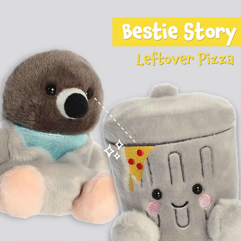 Palm Pals Stories - Leftover Pizza - Garbanzo Trashcan & Crumbs Palm Pals Stories - Leftover Pizza - Garbanzo Trashcan & Crumbs