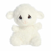 Curly white Luffie Lamb plush with large, expressive eyes, a gentle smile, and a Palm Pals style design