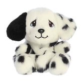 A soft black-and-white Dalmatian plush with floppy ears and teardrop eyes from Precious Moments Palm Pals.