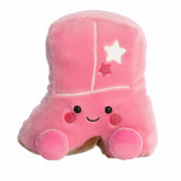 Cowgirl Boot plush from Party-Sized Palm Pals, sporting vibrant pink color and playful star decorations