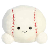 Slugger Baseball plush, large white ball with red stitching and a cheerful embroidered face, from Palm Pals.