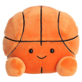 Hoops Basketball plush, large orange ball with black ribbing and a friendly face, from Palm Pals.
