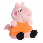 Mummy Pig Palm Pal plush from Aurora's Peppa Pig collection, featuring precise detailing and soft materials