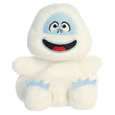 A Bumble Palm Pal plush toy from Aurora with a white body, blue accents, and a friendly smile.