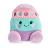 Pastel Easter egg plush with rounded Palm Pal shape, candy-inspired colors, and smiling face