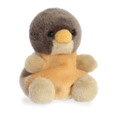 Robin bird plush with brown and red tones, rounded Palm Pal shape, soft fabric body, and friendly face