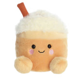 Speckle Pumpkin Spice Latte Palm Pal plush, tan with white foam and cinnamon, ideal for adding fall charm.