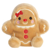 Gingerbread girl plush with icing details and a sweet smiling face