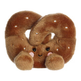 Twist Pretzel plush from Palm Pals, golden brown with plush salt details, just like a real pretzel!