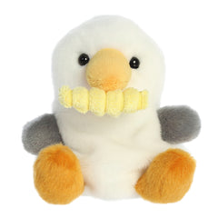 Buoy Seagull With Fry plush from Palm Pals, featuring white and gray plush and a yellow beak, is a seagull plush!