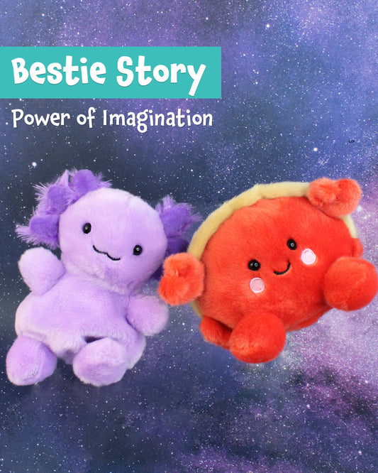 Palm Pals Stories -  Power of Imagination - Xavier Purple Axolotl & Tide Hermit Crab