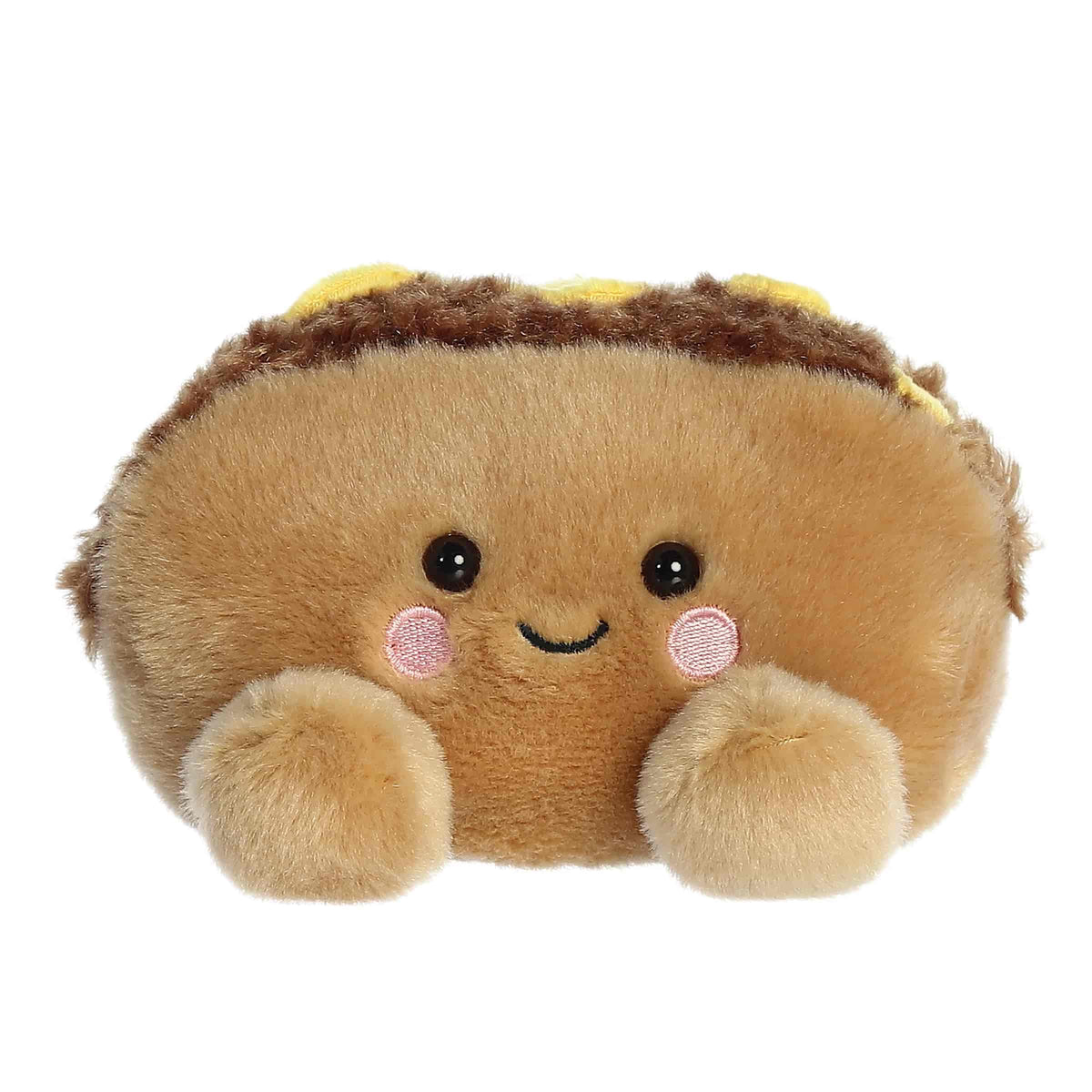 Mike Philly Cheesesteak plush from Palm Pals, with a warm bun and charming smile, symbolizes comfort and adventure