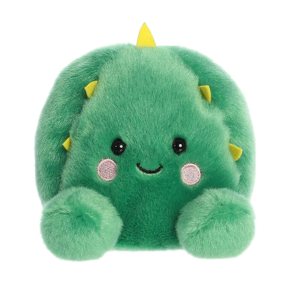 Sonora Barrel Cactus plush from Palm Pals, vibrant green with yellow flowers, soft and cuddly.