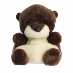 River Otter plush from Palm Pals, featuring plush brown fur and a contrasting cream belly