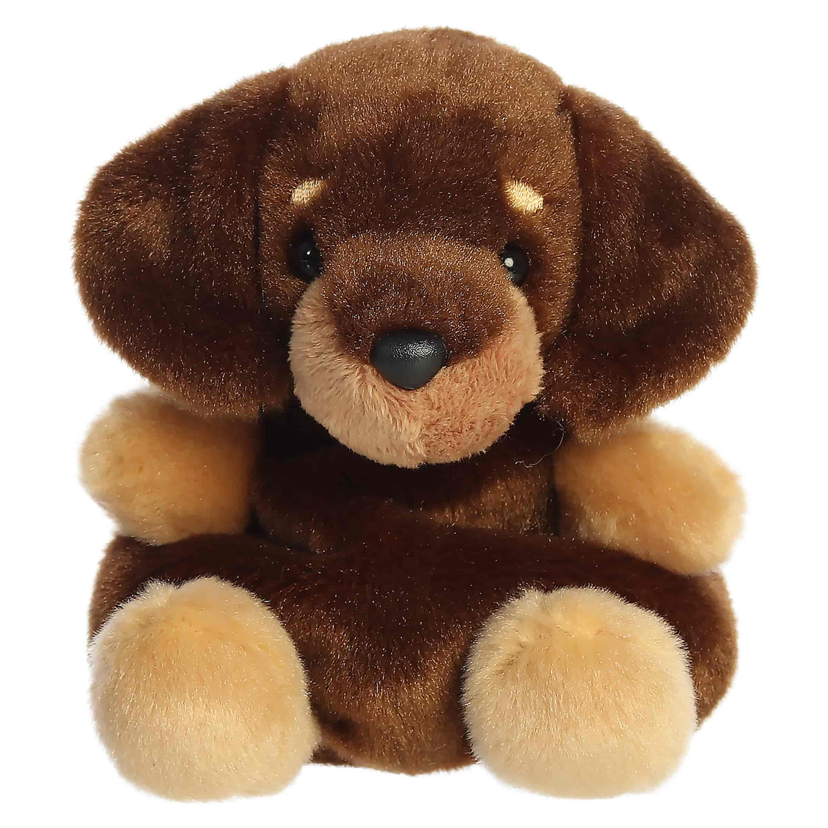 A longhorn bull plush stick toy with a soft bull head and wooden stick from Aurora’s Giddy-Up Friends collection.