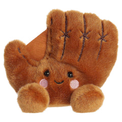 Tag Baseball Glove plush, cognac-brown mitt with stitched details and rosy cheeks, from Palm Pals.