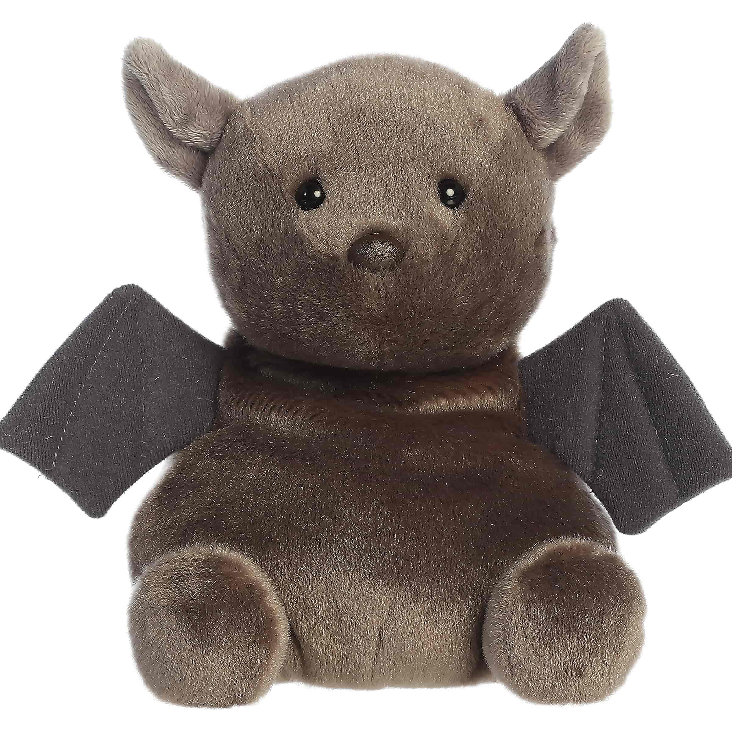 Luna Bat plush, large grey bat with wide wings and a curious expression, from Palm Pals.