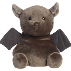 Luna Bat plush, large grey bat with wide wings and a curious expression, from Palm Pals.