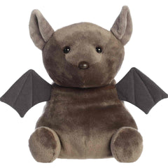 Luna Bat plush, large grey bat with wide wings and a curious expression, from Palm Pals.