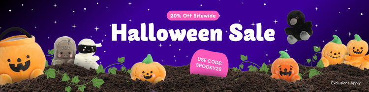 Halloween sale promotional banner 20% off sitewide when you use code SPOOKY26. Exclusions Apply.