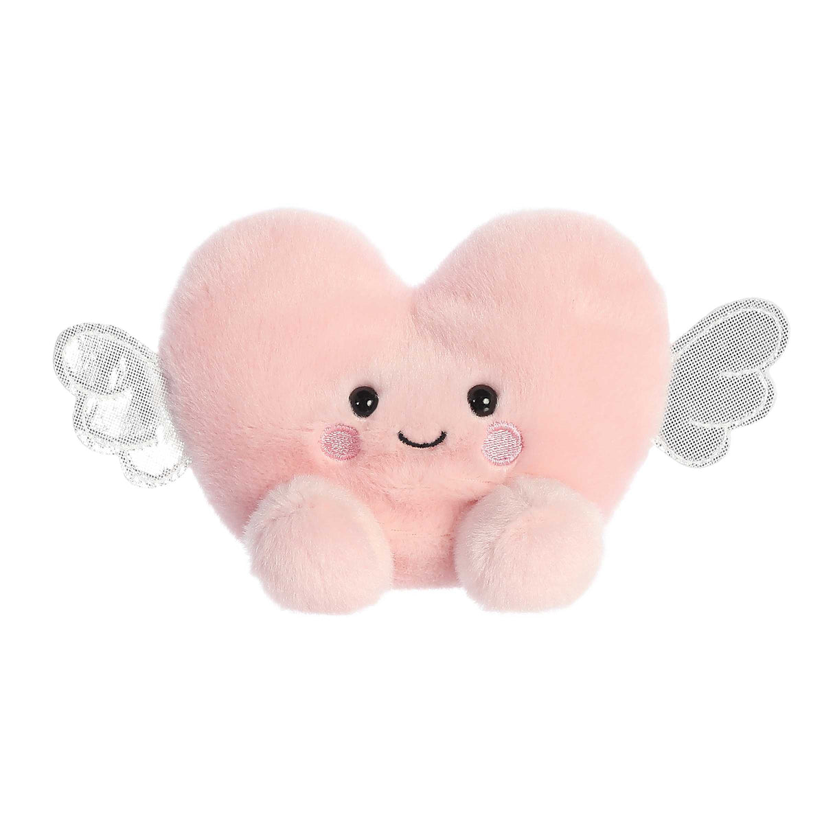 A blushing pink heart with delicate angel wings from the Palm Pals collection, perfect for Valentine’s Day celebrations.