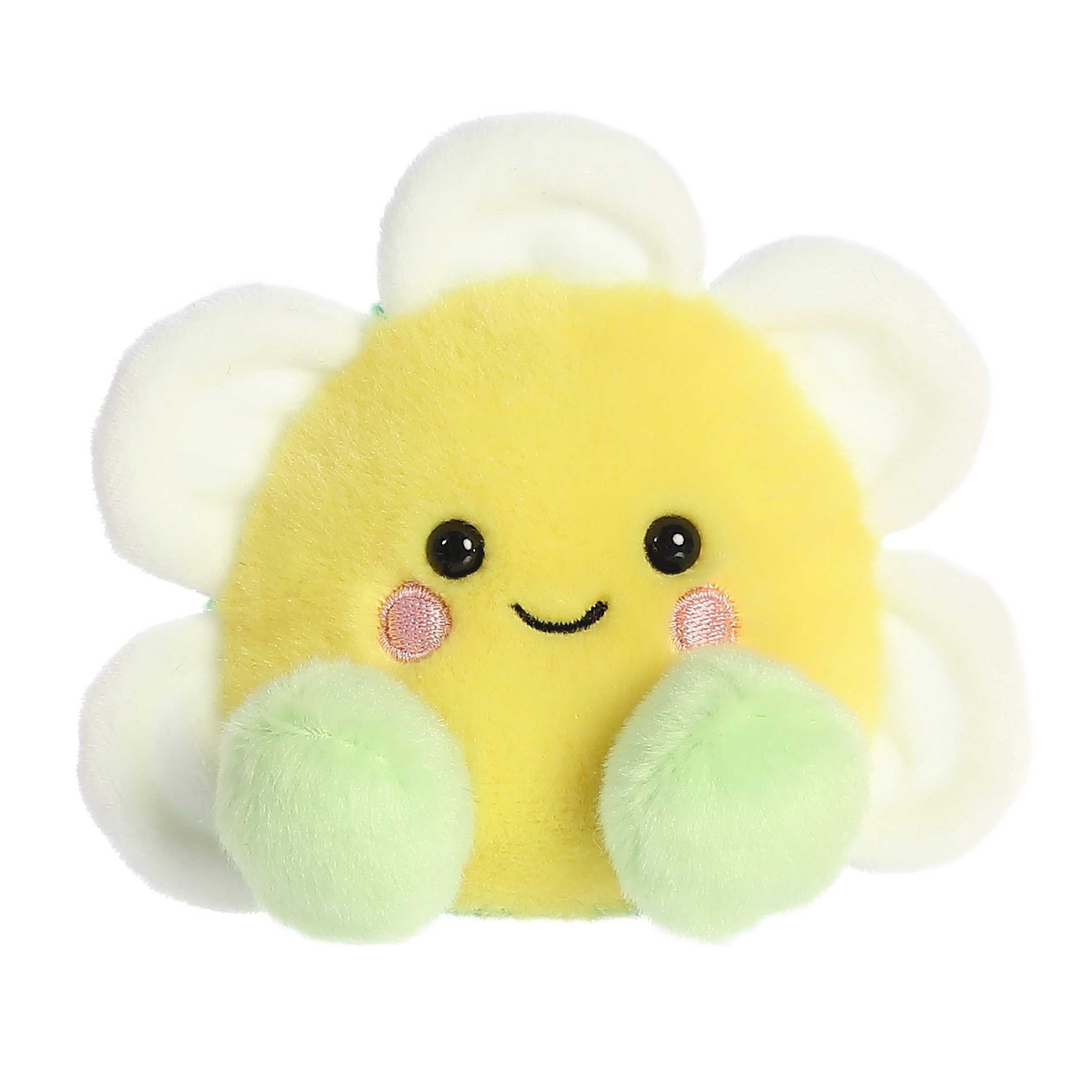 Deon Daisy from Palm Pals, a plush with soft petals and a cheerful face, bringing sunshine and nature’s elegance.