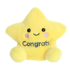 Galileo Congrats Star from Palm Pals, a bright yellow star plush that encourages persistence and celebrates success.