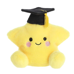 Magna Graduation Cap Palm Pals plush by Aurora World, yellow star plush with black cap, inspirational grad gift